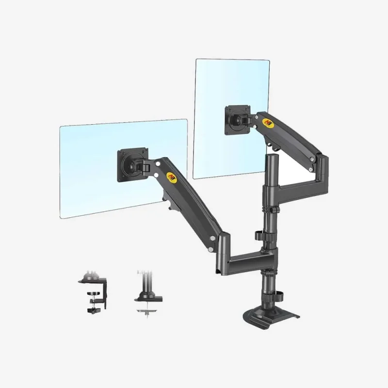 NORTH BAYOU H180 Dual Monitor Mount – Gas Spring Arm, 17–27