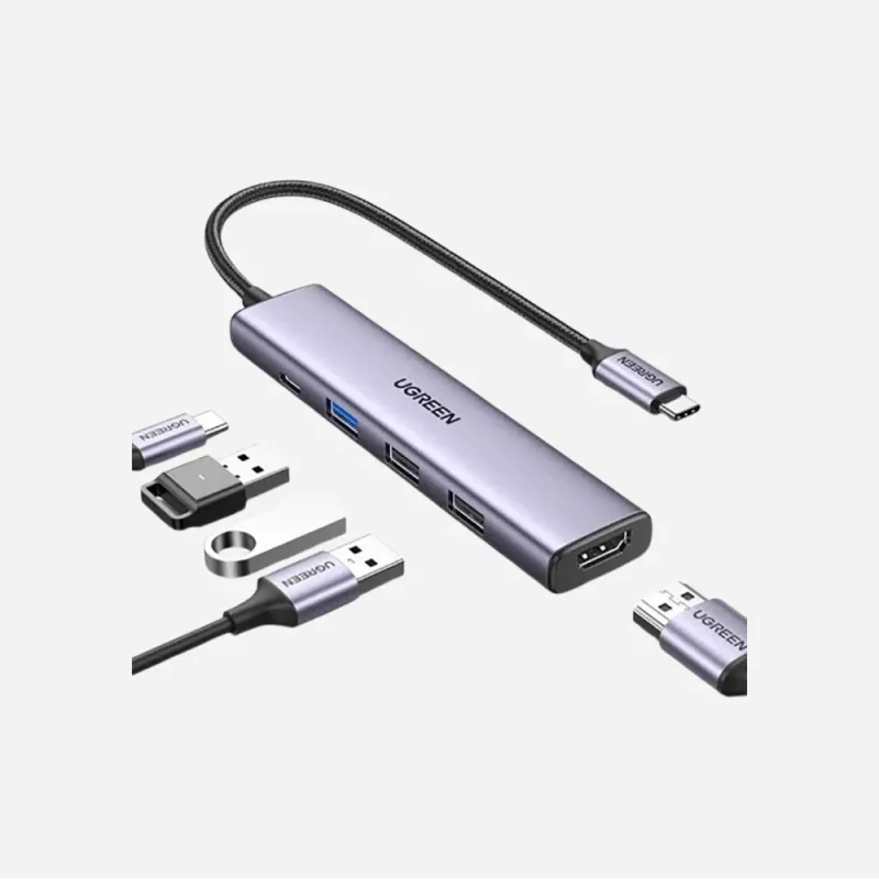 UGREEN 15495 USB-C To HDMI+1xUSB3.0 A+2xUSB2.0 A+PD-5 in 1