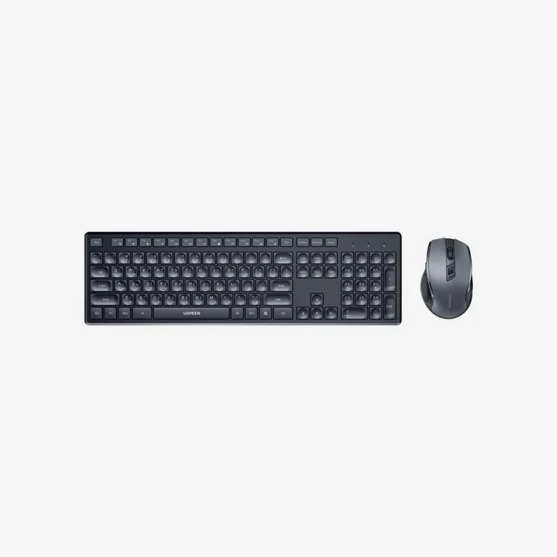 UGREEN 45248EG MK006 Wireless Keyboard Mouse Combo Arabic English Black