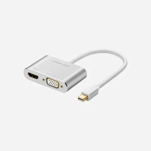 UGREEN 20421 MD115 Mini DP to HDMI+VGA Converter Silver