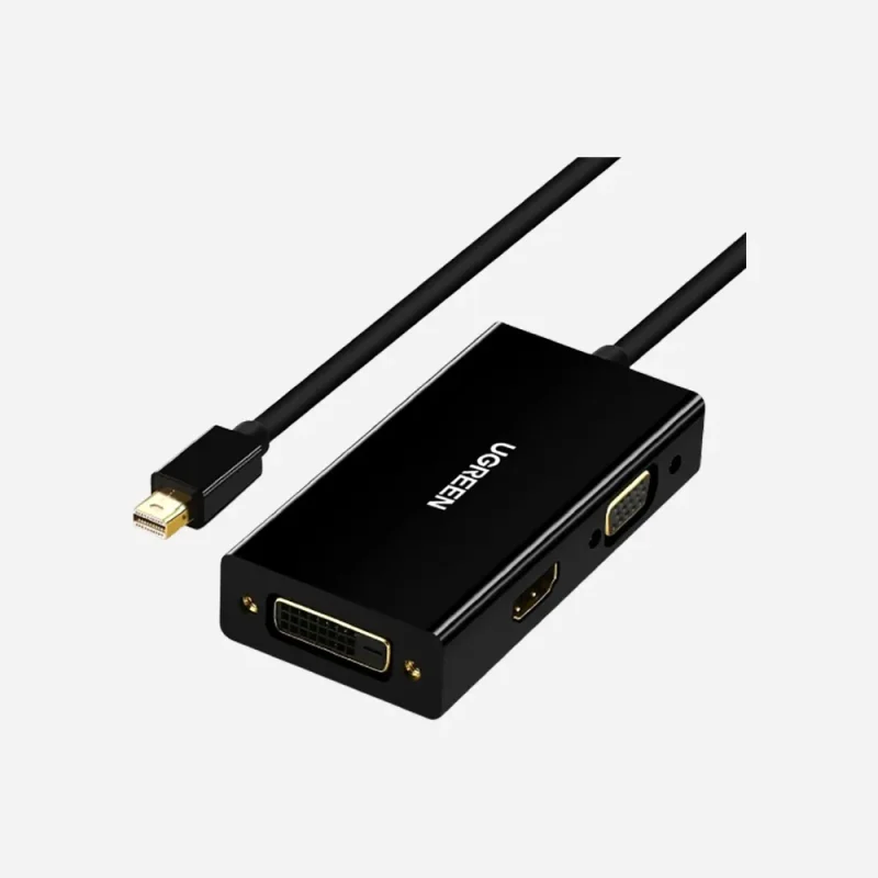 UGREEN 20418 Mini DP to HDMI VGA DVI Converter Black