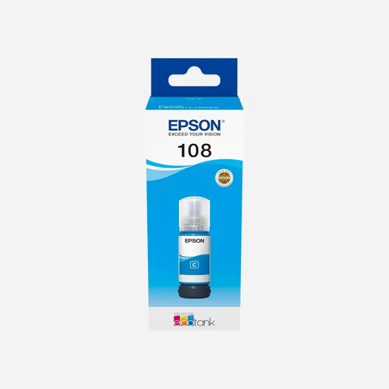 EPSON 108 EcoTank Cyan ink bottle 70 ml