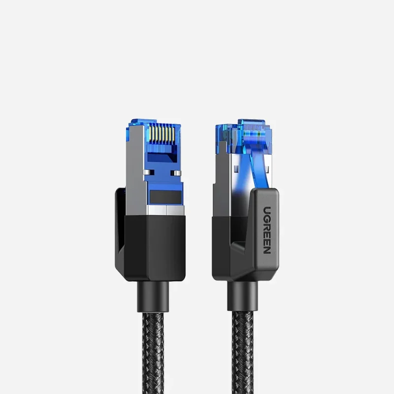 UGREEN 80429 Cat 8 1m Shielded Round Braided Ethernet Cable Black