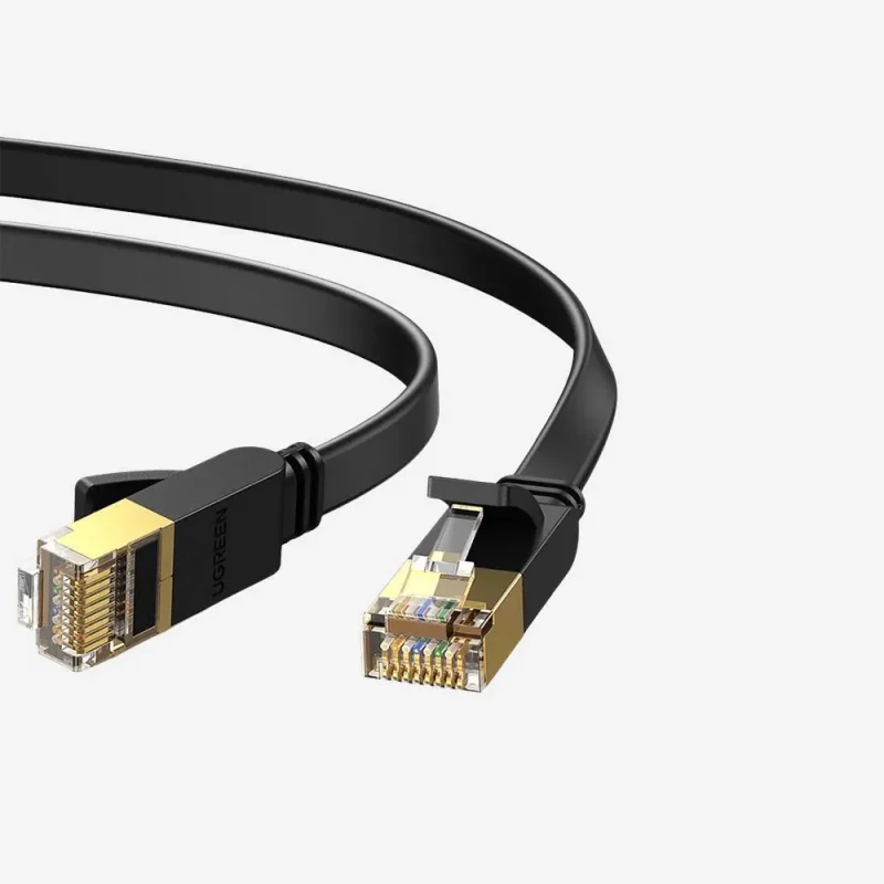 UGREEN 11260 NW106 Cat 7 U/FTP 1m Flat Ethernet Cable Black