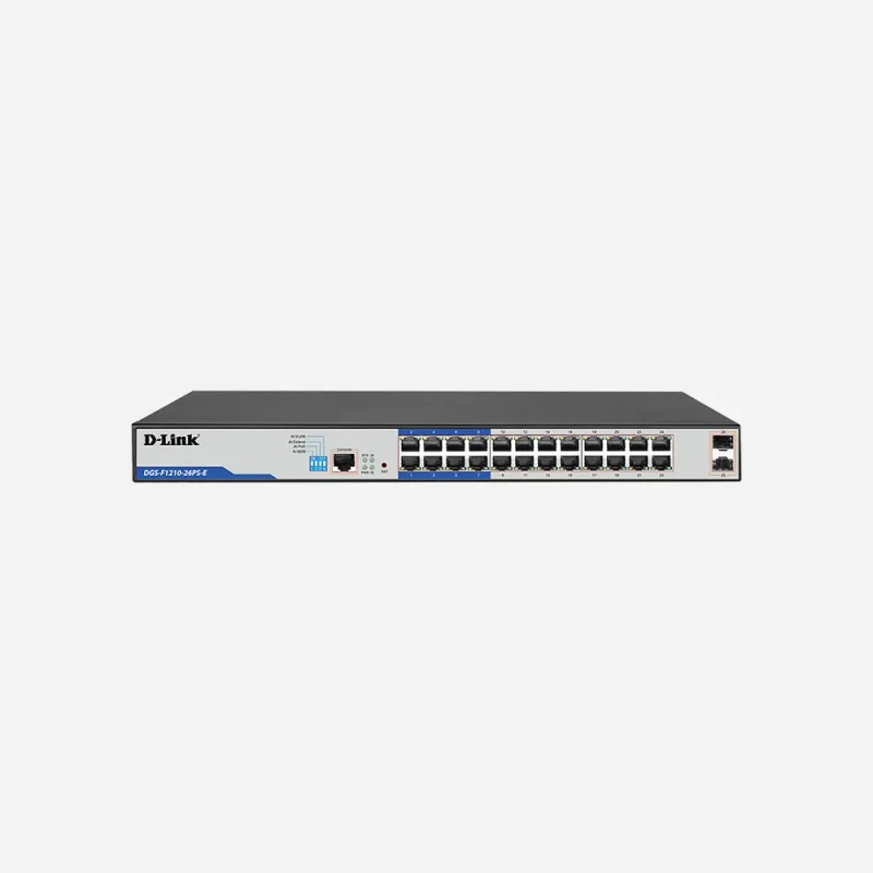 D-Link Layer 2 Gigabit Managed Long Range PoE+ Switch 26Port